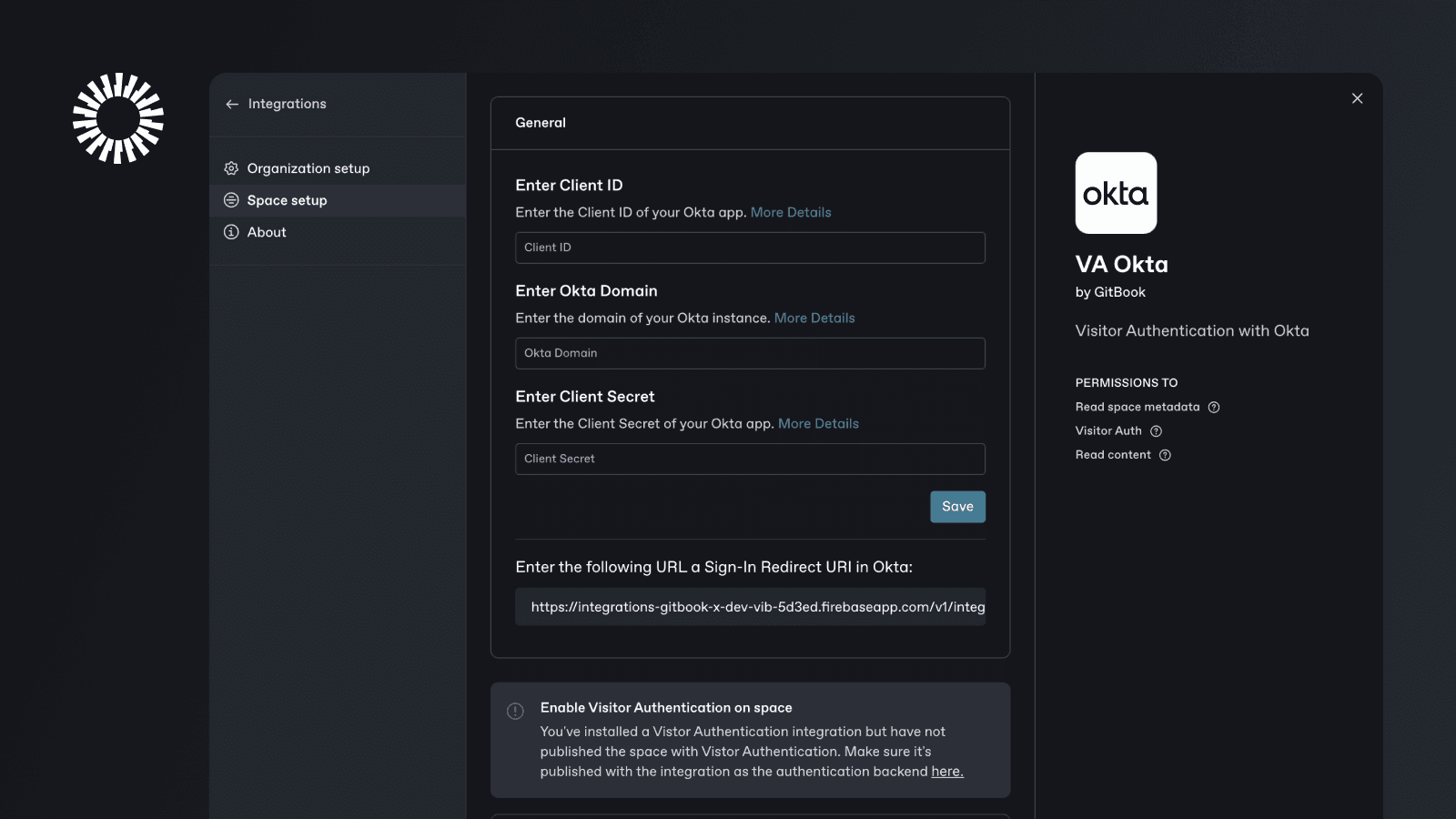 See how Okta can be integrated with GitBook to control access to documentation