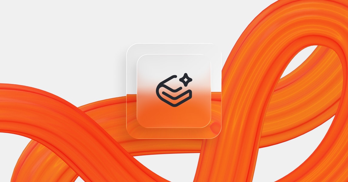 The GitBook Agent logo on a white and orange background