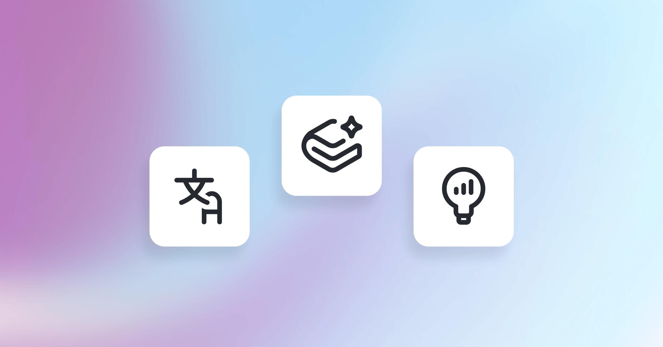 A header image with icons for Translations, AI Assistant, and Insights