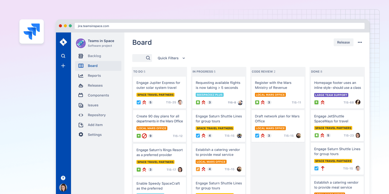 An example of Jira issues being embedded directly in GitBook documentation