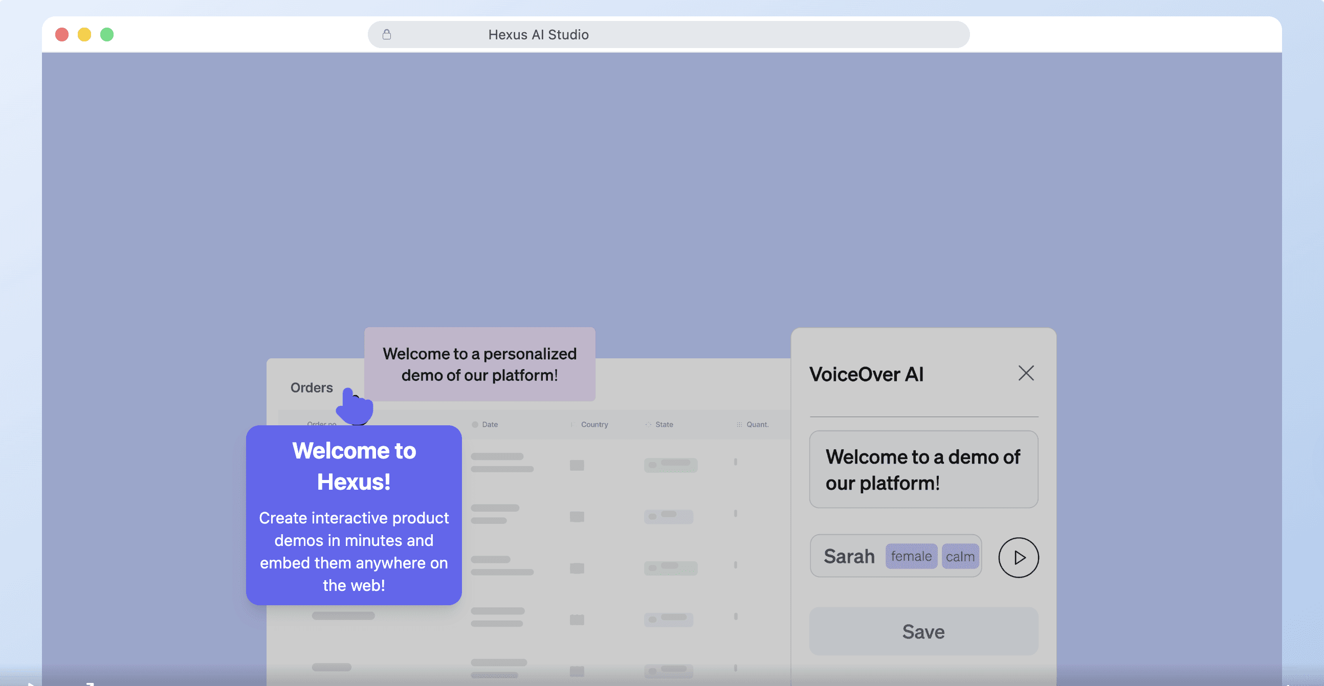 A visual that represents the Hexus AI Studio