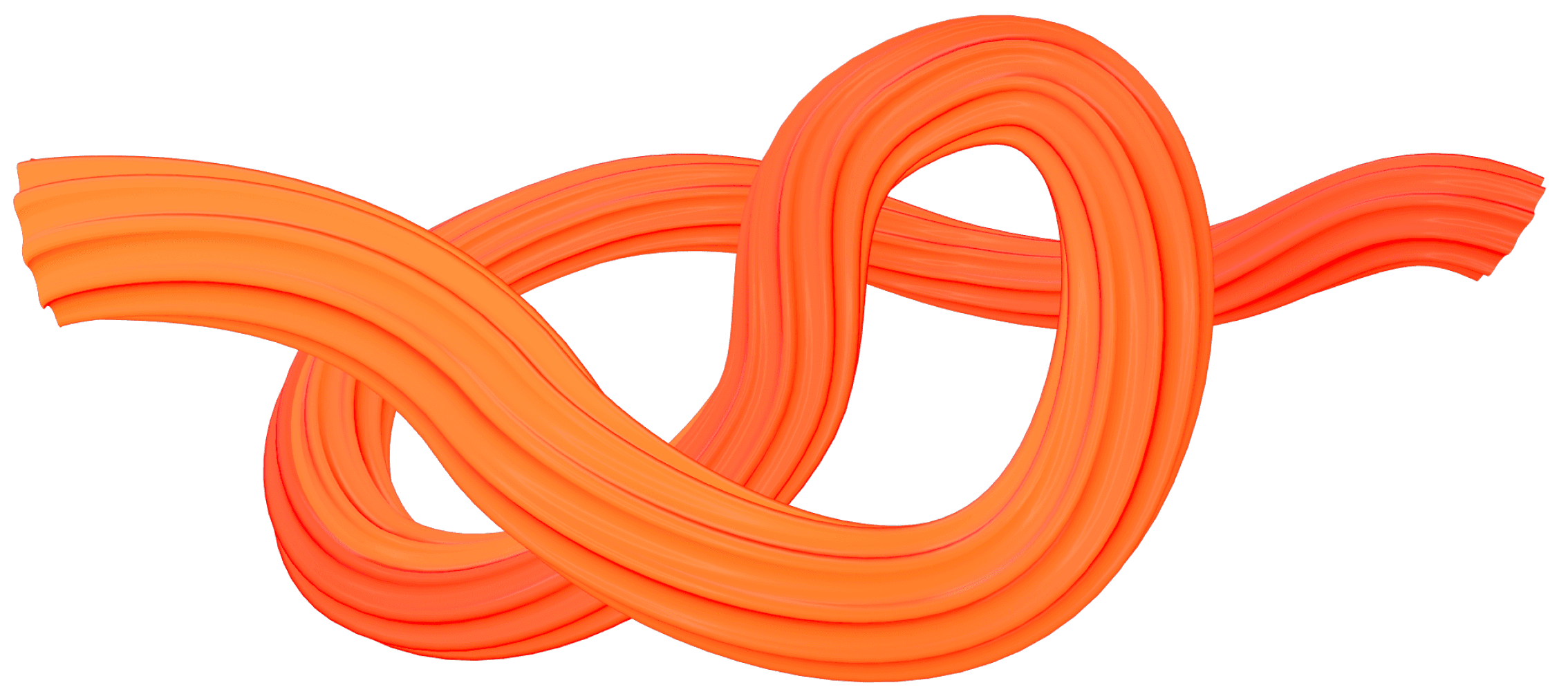 An orange churro shape thats loops into a knot, used as the background for the page
