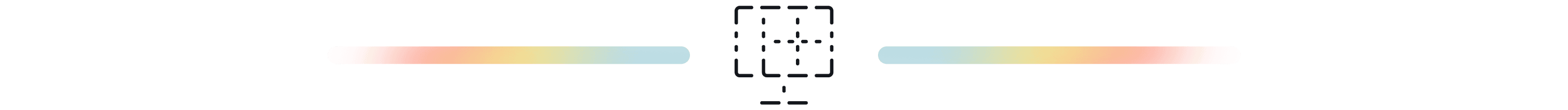 A divider with a computer display icon in the middle