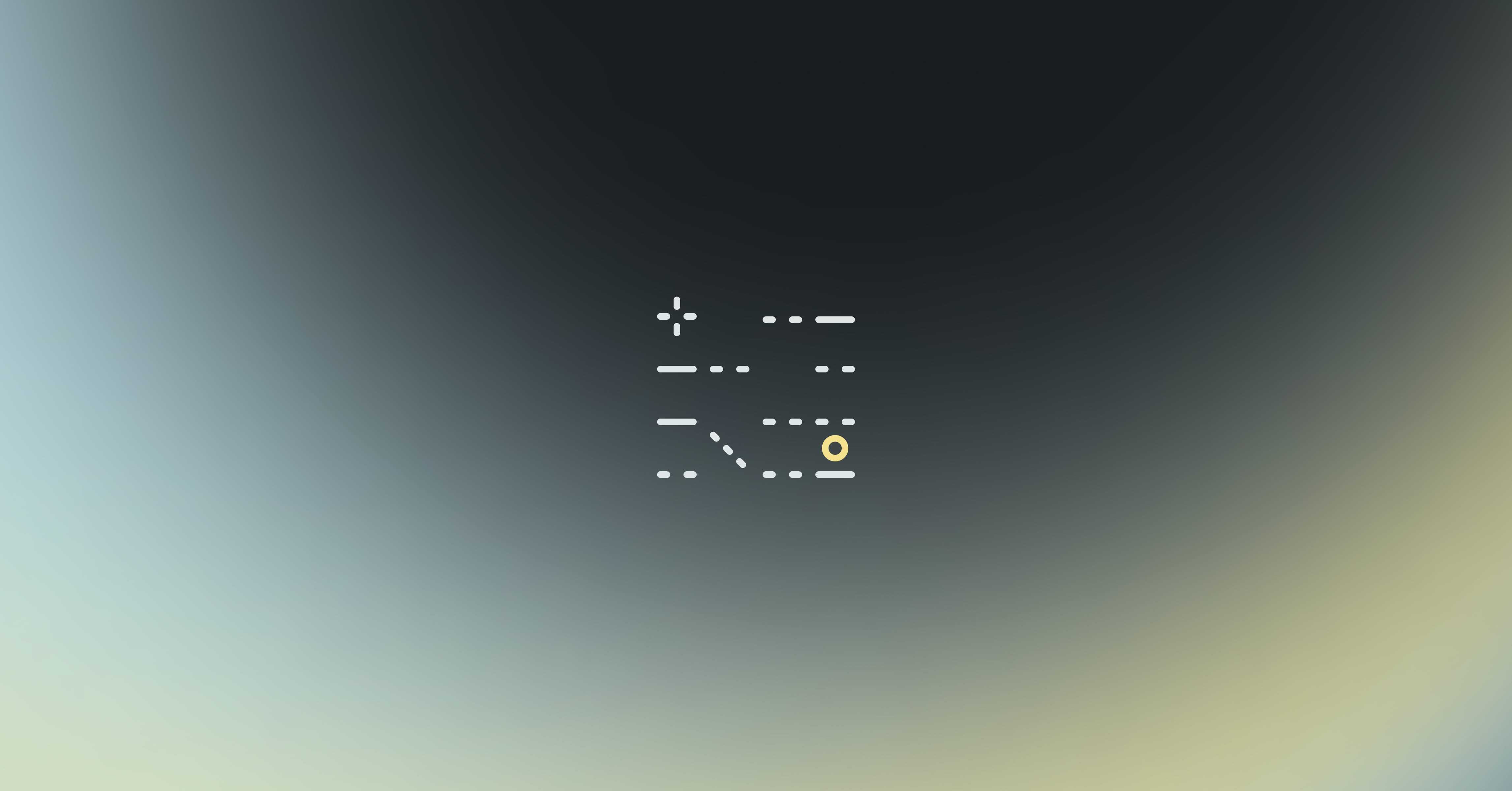 A graphic showing levellines and dots on a black and yellow gradient background