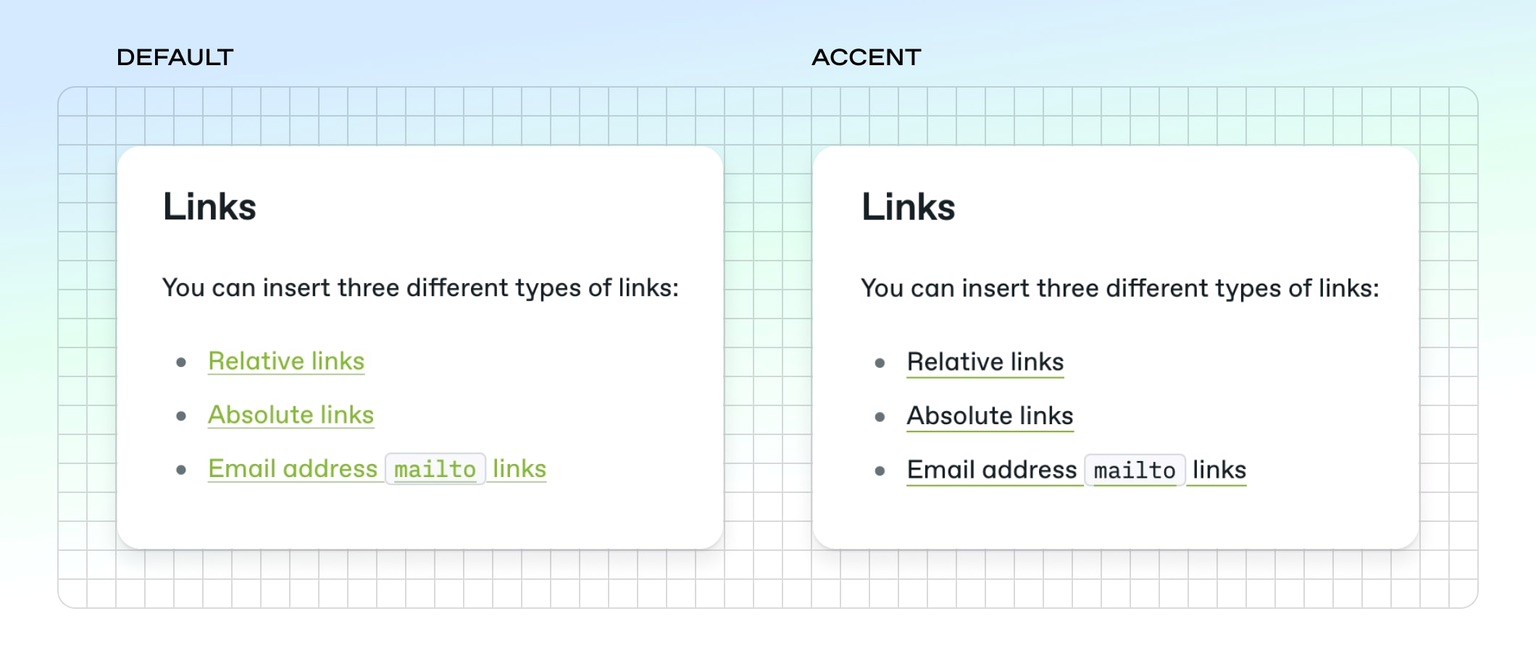 Link styles